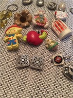 Assorted Jewelry Pins & Button Covers