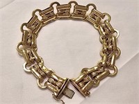 14k Yellow Gold Italy Loop Bracelet 17.6 grams