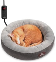 clawsable Heated Cat Bed for Small Size Cats, 19"