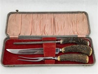 Sheffield Stag Handle Carving Set