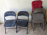 (5) Folding Chairs (some scratches) w/ 1 Cushion