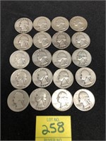 Pre- Up To 1964 Washington Silver Quarters 90%
