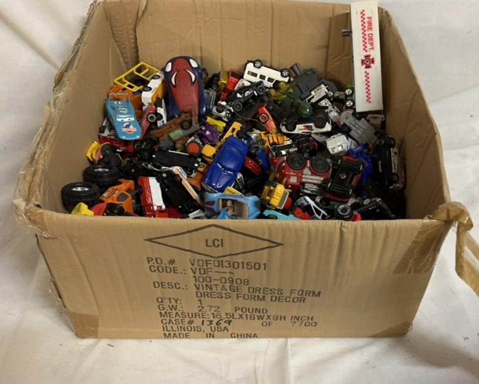 Box 17”x17”x9” with Diecast Cars & More