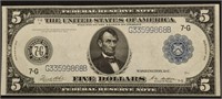 1914 5 $ FEDERAL RESERVE NOTE VF35