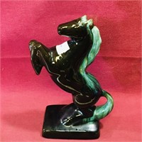 Pottery Horse Figurine (Vintage) (9" Tall)