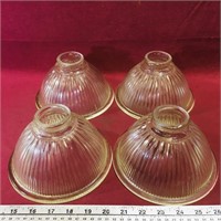 Set Of 4 Glass Ceiling Light Covers (Vintage)