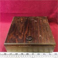 Wooden Item Box (Vintage) (3" x 8" x 8")