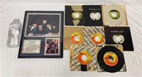 The Beatles Discography Collage & 45 RPM Records