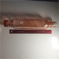 Pink depression glass glass rolling pin