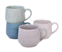 17oz Assorted Color Stoneware Mug Set (for 4)