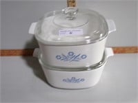 2 pieces corning ware with lids