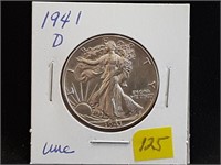 1941D Walking Liberty Half Dollar