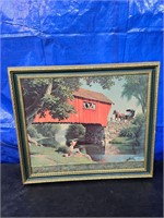 1966 PAUL DETLEFSEN Fishing Covered Bridge Vintage