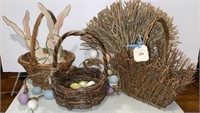 Easter Bunnies, Baskets, Garland, etc.