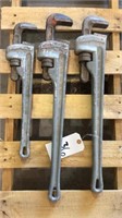 3 Rigid Aluminum Pipe Wrenchs