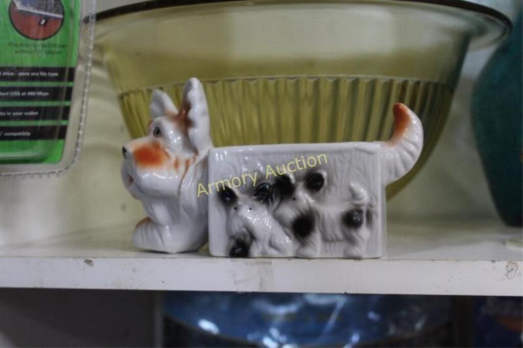 CERAMIC SCOTTY DOG PLANTER