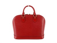 Louis Vuitton Castillain Red Alma Hand Bag