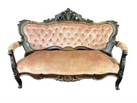 ROSEWOOD VICTORIAN HEAVY CARVED SOFA