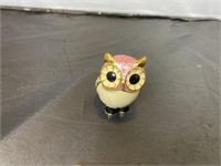 Porcelain and Metal Owl with Magnetic Closure