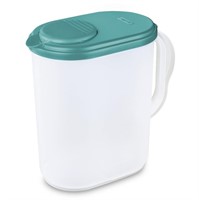 C437  Sterilite 1 Gal. Pitcher Plastic Blue Atoll