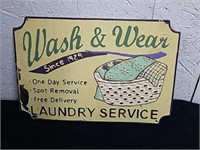 10.5 X 7-in metal wash and wear laundry service