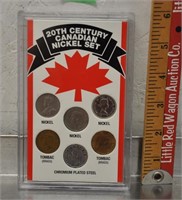 20th Century Canadian Nickel Set, see pics