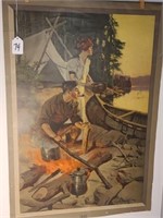 Vintage Poster Camping Olive Kemp 1912