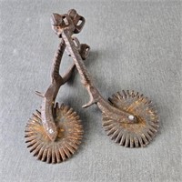 Pair of Vintage Spurs with Large Rowels