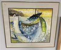 James Josey Signed Watercolor