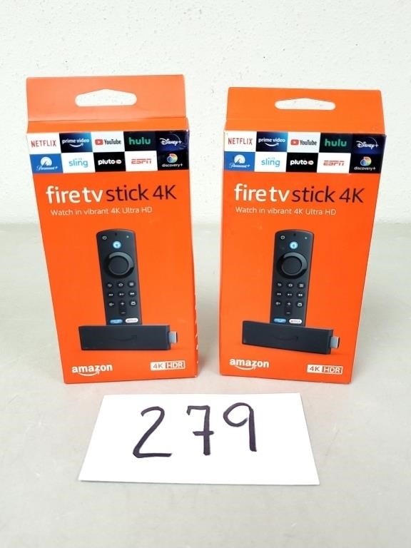 2 New Amazon Fire TV Stick 4K Streaming Device