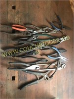 Large lot of pliers