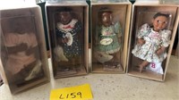 R - LOT OF 4 DADDY'S BABIES DOLLS (L159)