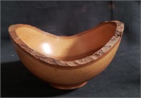 Natural edge wood turned bowl by W Walter