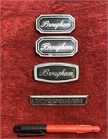 (4) pc. Brougham Vintage Car Emblems