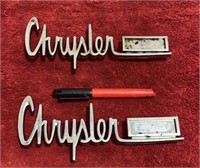 (2) Vintage Chrysler Car Emblems