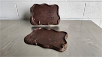 16 BROWN CERAMIC SERVING PLATTERS