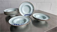 APPROX. 24 BLUE PORCELAIN 12" TAPAS PLATTERS