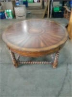Beautiful Wooden Circular Coffee Table Measures
