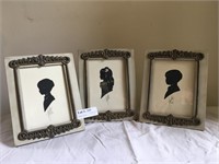 Three Framed Childhood Silhouette