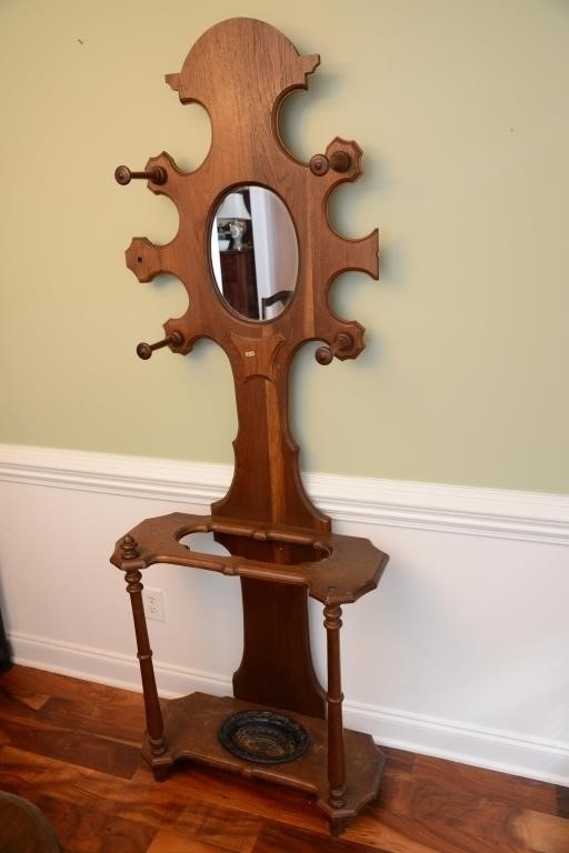 ANTIQUE VICTORIAN HALL STAND NOTE CONDITION