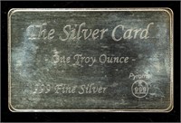 Coin 1 Troy Oz Silver-Credit Card Shape