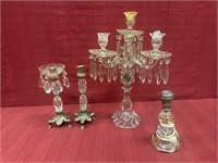 Items: Colonial Pattern Crystal Candelabra, 19