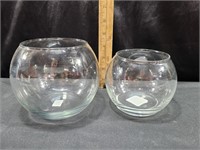 2 Glass Bowls 4 IN & 3 IN