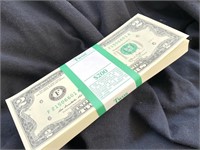 Lot of 100 each $2.00 bills mint wrapped