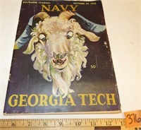 1945 Navy vs Georgia Tech Football Program