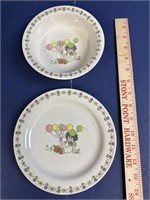Lefton Children's Bowl & Plate