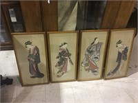 LOT OF 4 CHINESE PRINTS FRAMED