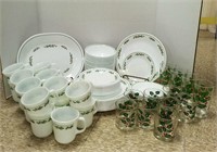 Christmas Corelle Corning Ware & Glasses