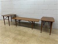 3 Pc. Danish Mid Century Coffee & End Table Set