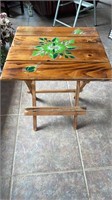 Small Folding Wooden Patio Sunroom Table With